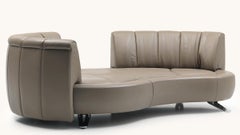 De Sede DS-164 Left Sofa Bed in Schiefer Brown Upholstery by Hugo de Ruiter