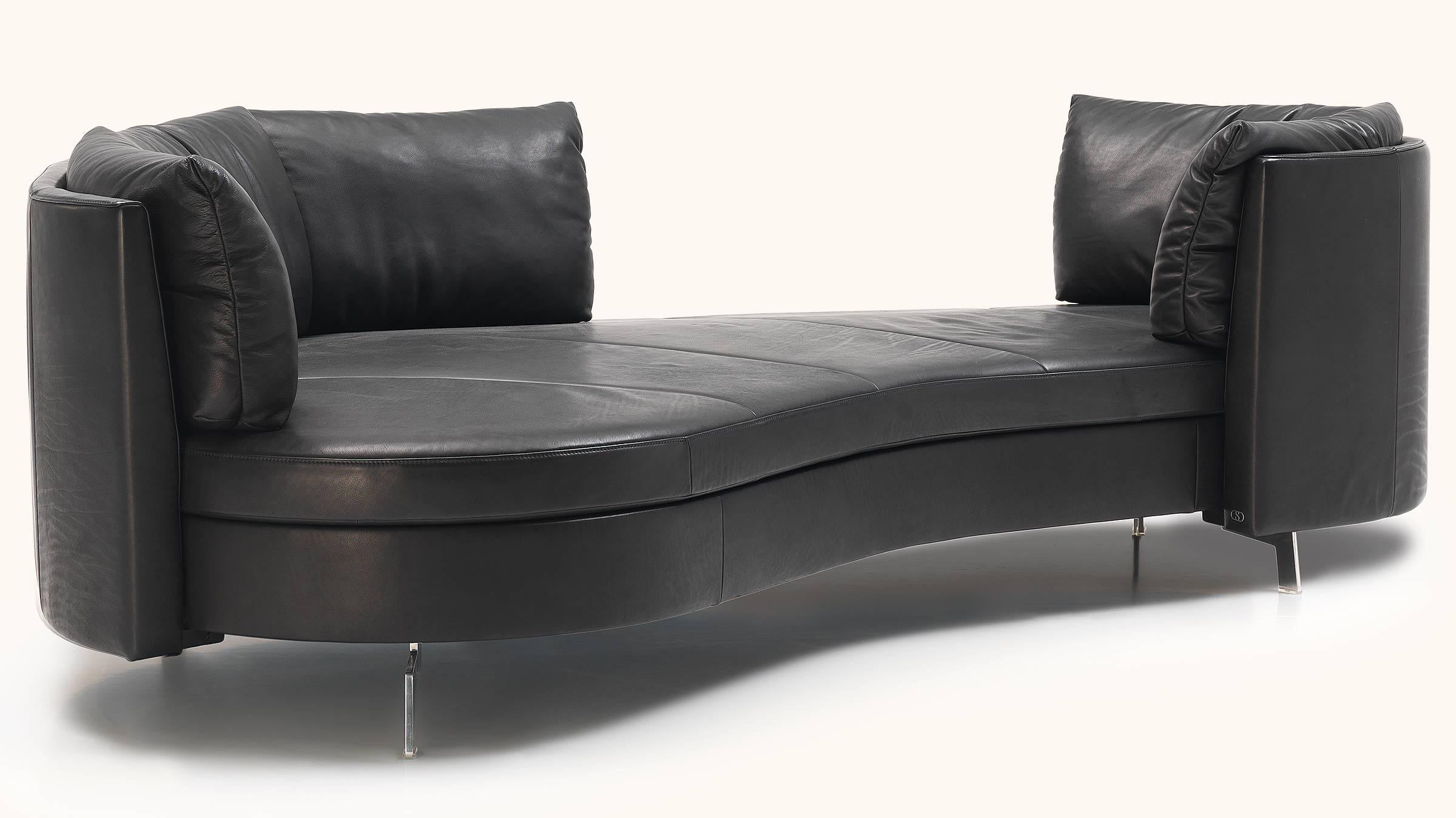 De Sede DS-167 Sofa mit abnehmbarer Rückenlehne mit schwarzer Polsterung von Hugo de Ruiter (Moderne) im Angebot