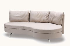 De Sede DS-167 Sofa with Movable Backrest in Perla Upholstery by Hugo de Ruiter