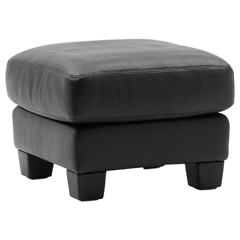 De Sede DS-17 Ottoman in Black Upholstery by Antonella Scarpitta For Sale