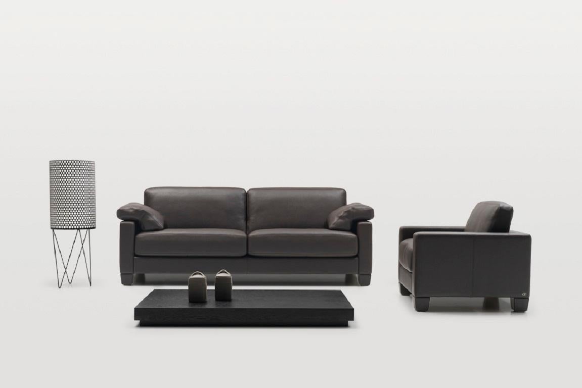 De Sede DS-17 Dreisitziges Sofa mit schwarzer Polsterung von Antonella Scarpitta (Moderne) im Angebot