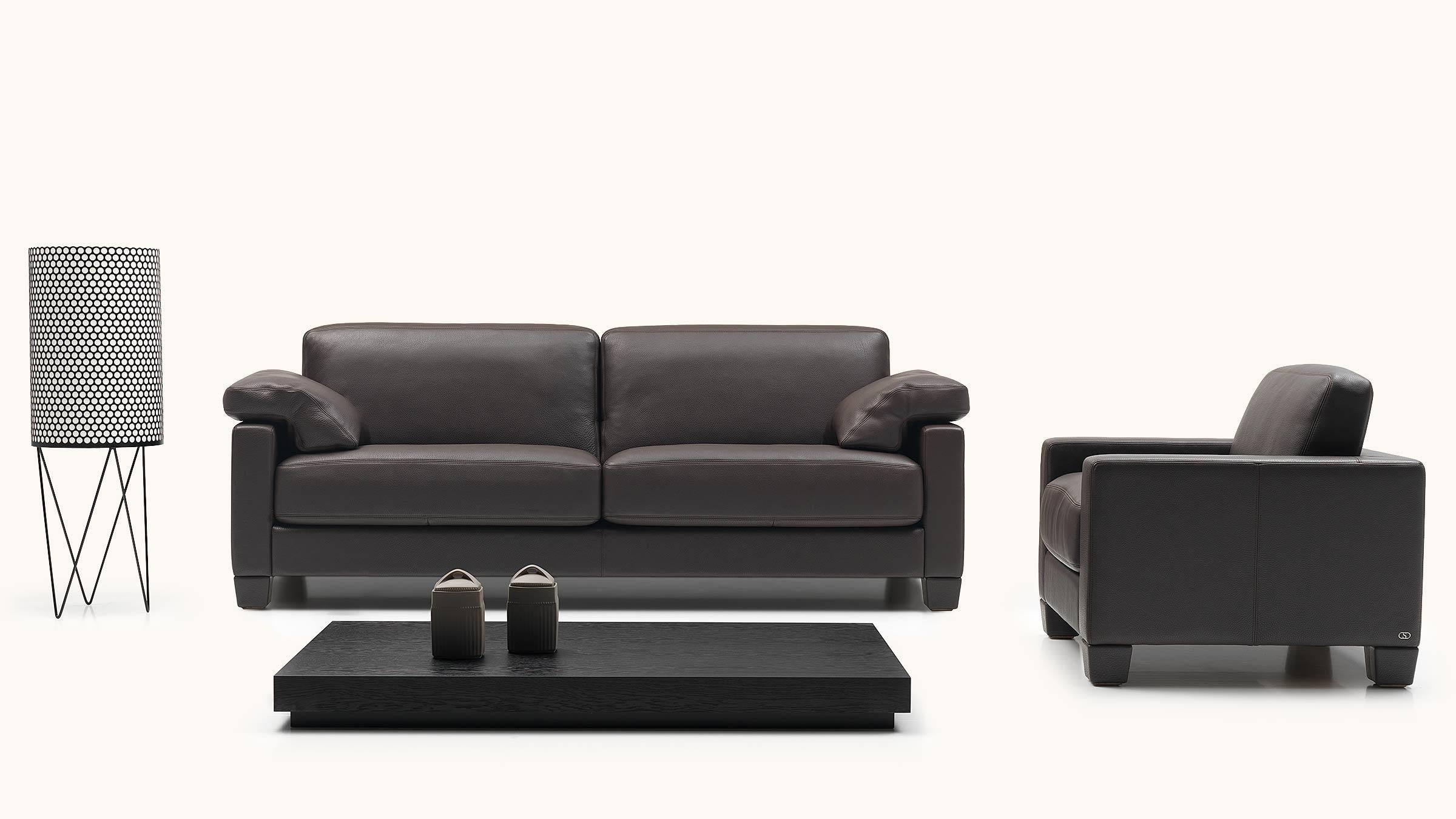 De Sede DS-17 Three-Seat Sofa in Black Upholstery by Antonella Scarpitta In New Condition For Sale In Brooklyn, NY
