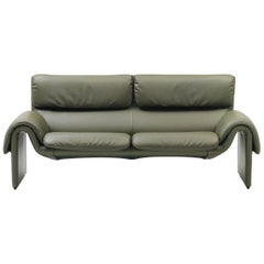 De Sede Ds-2011 Two-Seat Sofa in Jade Upholstery by De Sede Design Team