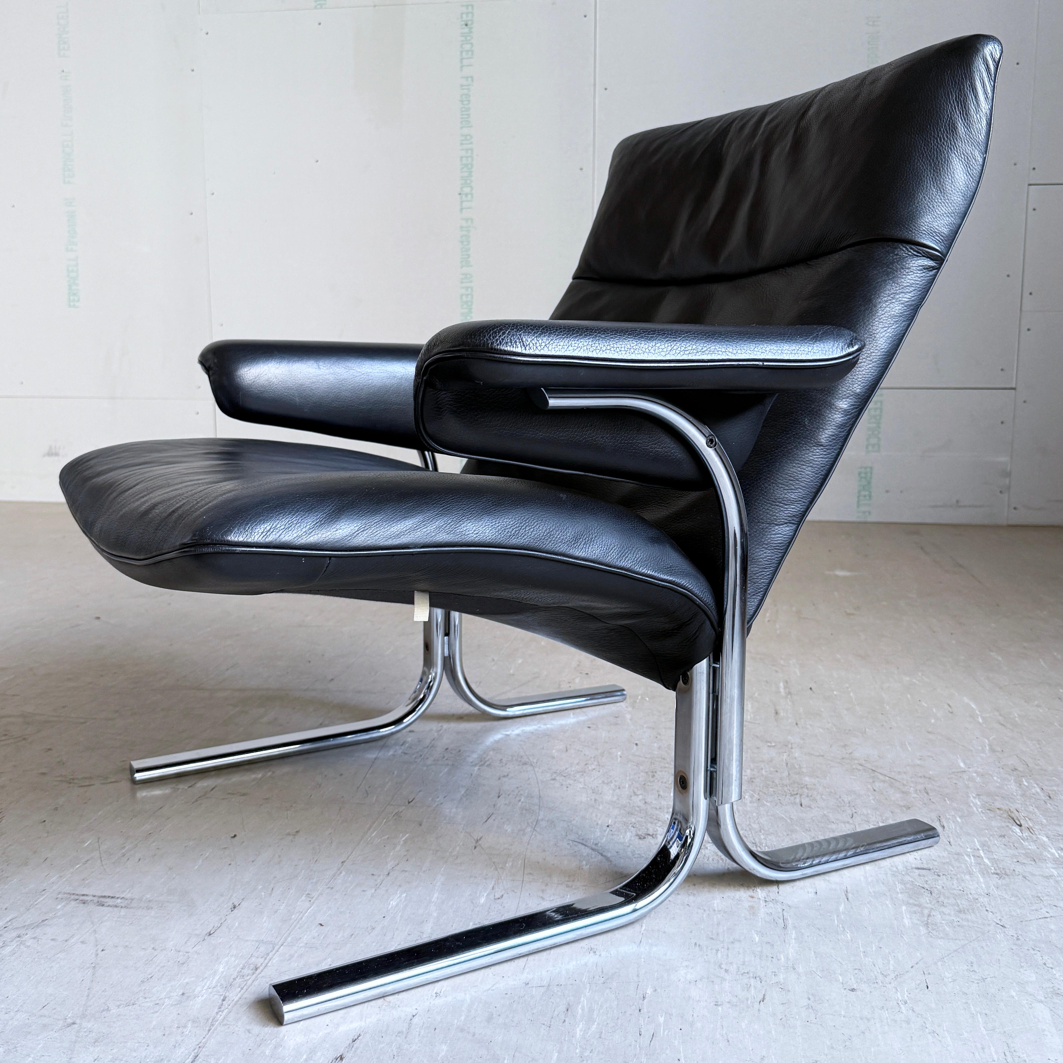 DeSede DS 2030 Leder-Loungesessel und -Ottomane von Hans Eichenberger, 1979 im Angebot 8