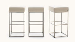 De Sede DS-218/55 Barstool in Off White Upholstery by Paolo Piva