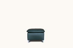 De Sede DS-23 Ottoman in Petrol Upholstery by Antonella Scarpitta