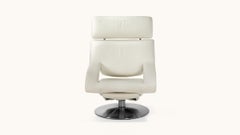De Sede DS-255 Armchair with Headrest in Snow Upholstery by De Sede Design Team