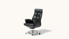 Fauteuil de direction De Sede DS-257/11 en tissu noir par De Sede Design Team