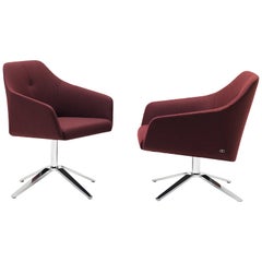 De Sede DS-279 Dinning Chair in Red Velour Fabric by Christian Werner