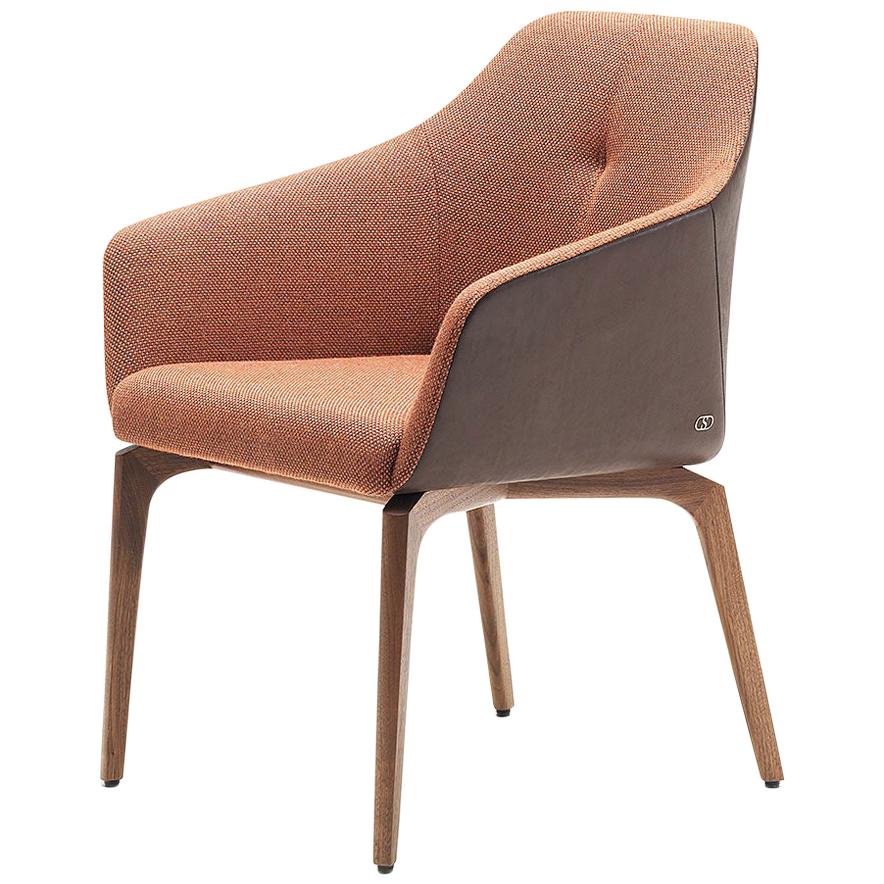De Sede DS-279 Dinning Chair in Upholstery and Wood Legs by Christian Werner For Sale