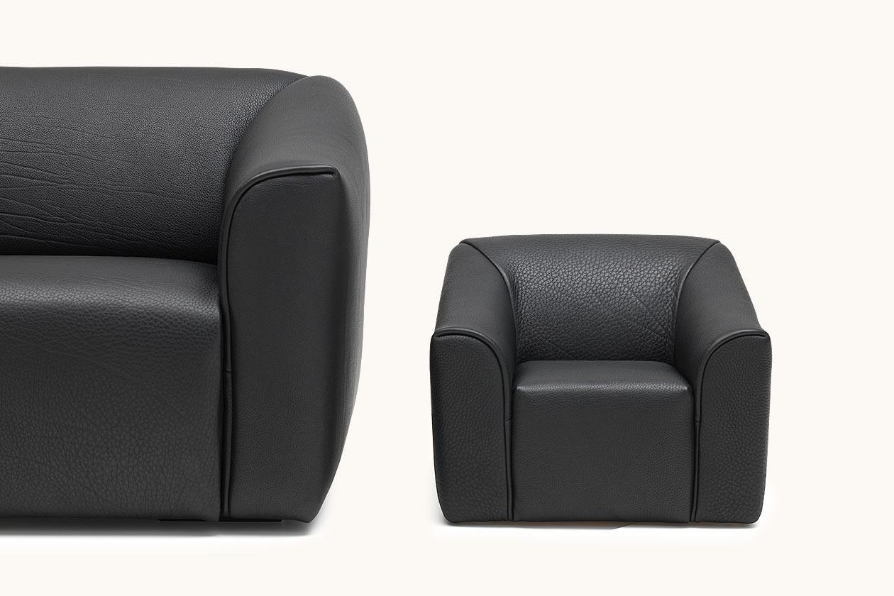 Swiss De Sede DS-2847 Armchair in Black Upholstery by De Sede Design Team For Sale