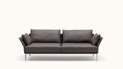 De Sede DS-333 Large Two-Seat Sofa in Schiefer Leather by De Sede Design Team
