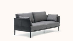 De Sede DS-333 Small Two-Seat Sofa in Grey Upholstery by De Sede Design Team