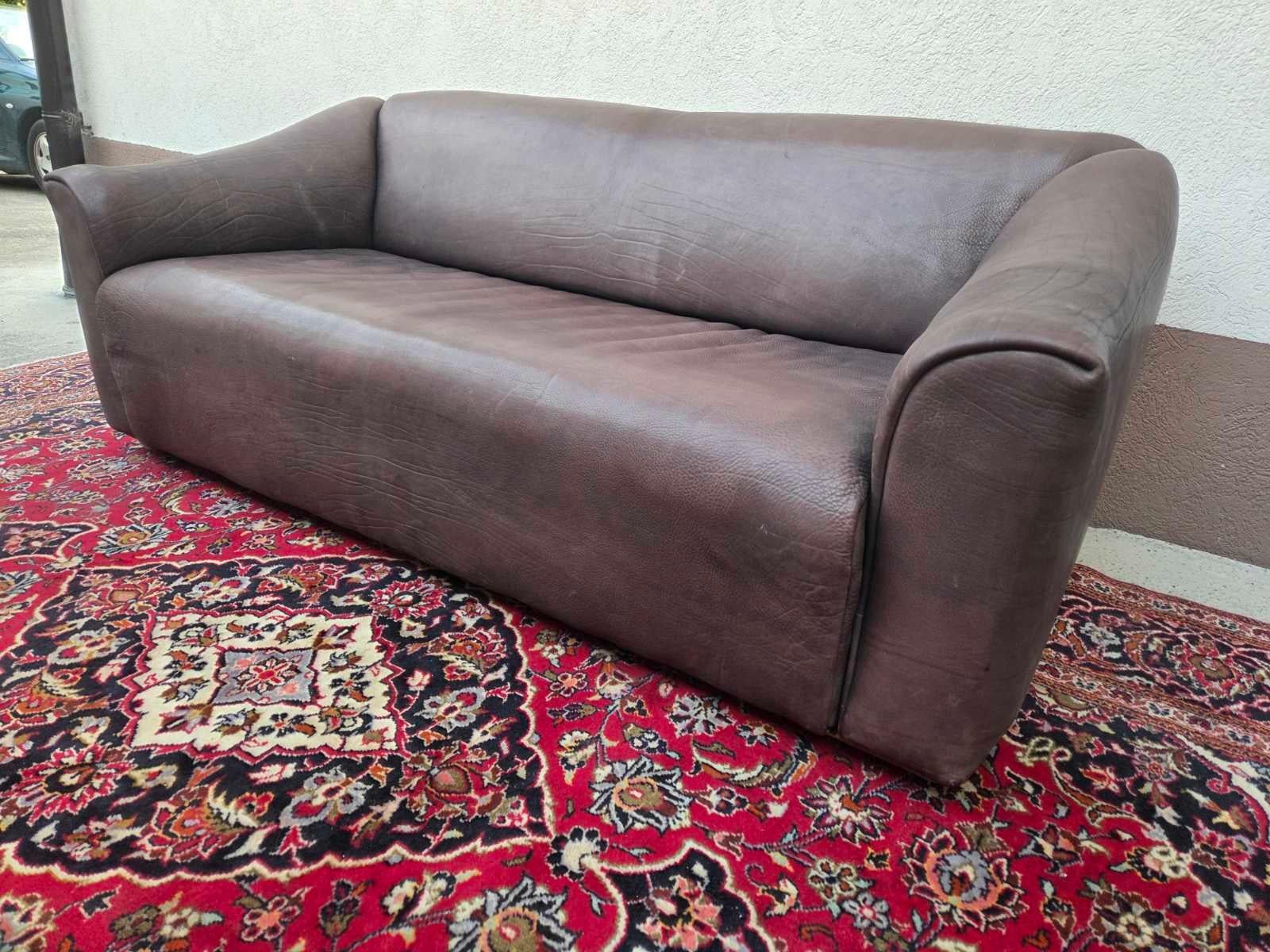 Swiss DeSede DS 47 Leather Sofa 1970s For Sale