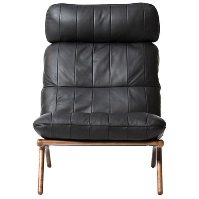 De Sede DS 531 Chair without Armrest in Black Upholstery by De Sede Design-Team For Sale