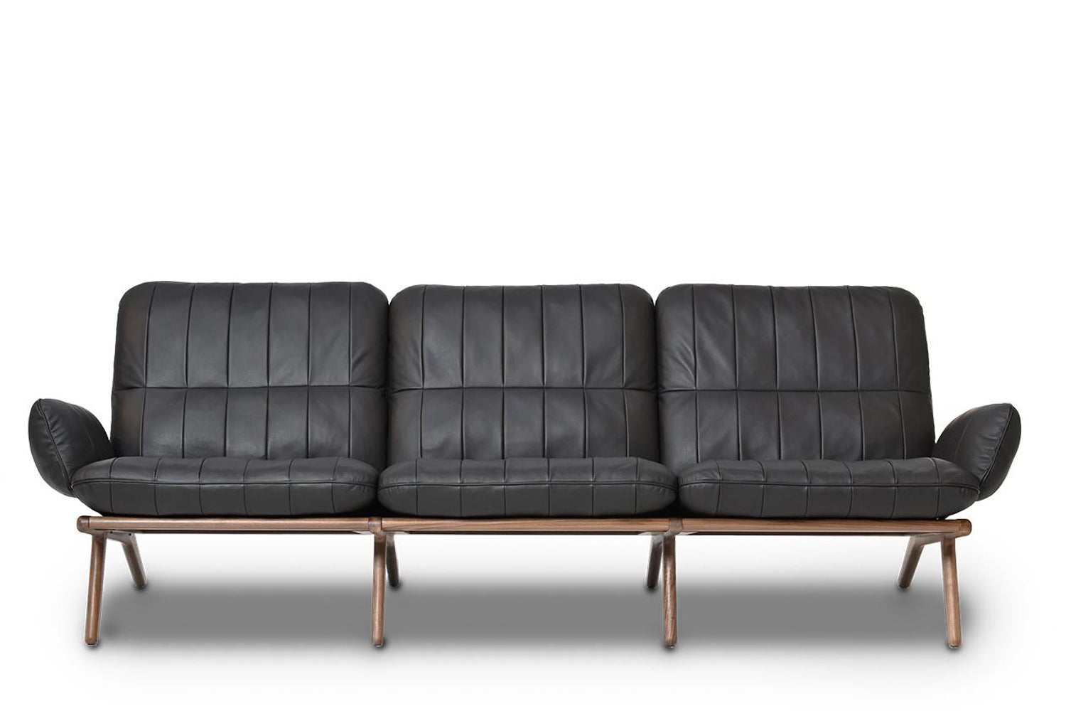 De Sede DS 531 Three-Seat Sofa in Black Upholstery by De Sede Design-Team  For Sale at 1stDibs