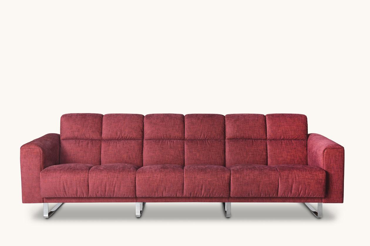 De Sede DS 580 Dreisitziges Sofa mit roter Polsterung von De Sede Design-Team (Schweizerisch) im Angebot