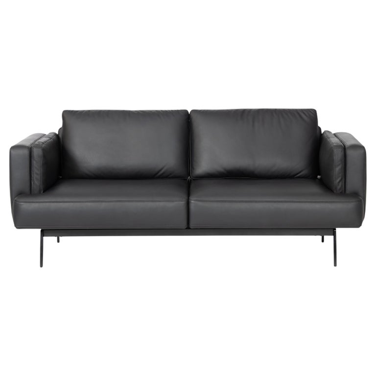 DeSede Ds-747/04 Multifunctional Sofa in Black Leather Seat and Back  Upholstery For Sale at 1stDibs