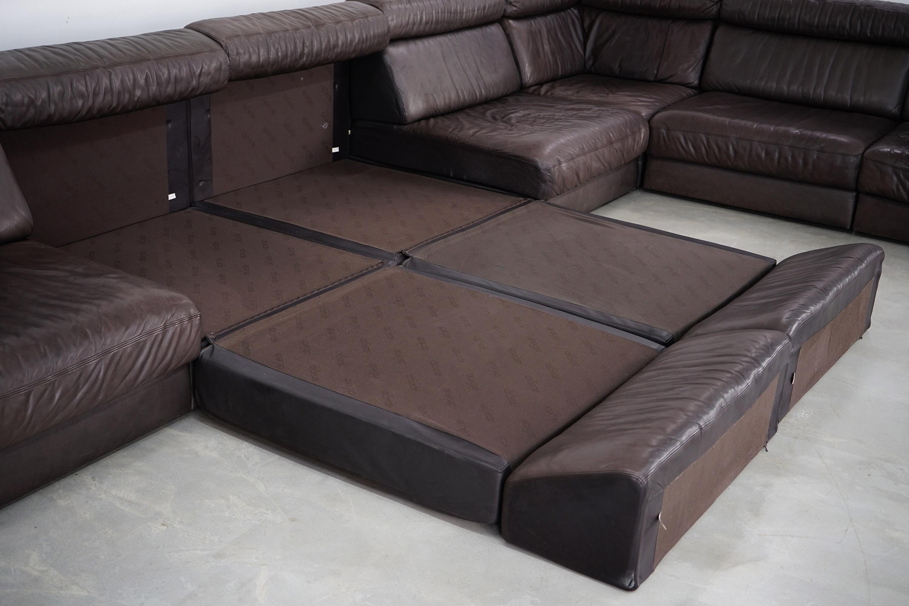 Desede DS-76 Brown Leather Sofa, Daybed, Seven Units 5
