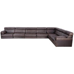 Desede DS-76 Brown Leather Sofa, Daybed, Seven Units