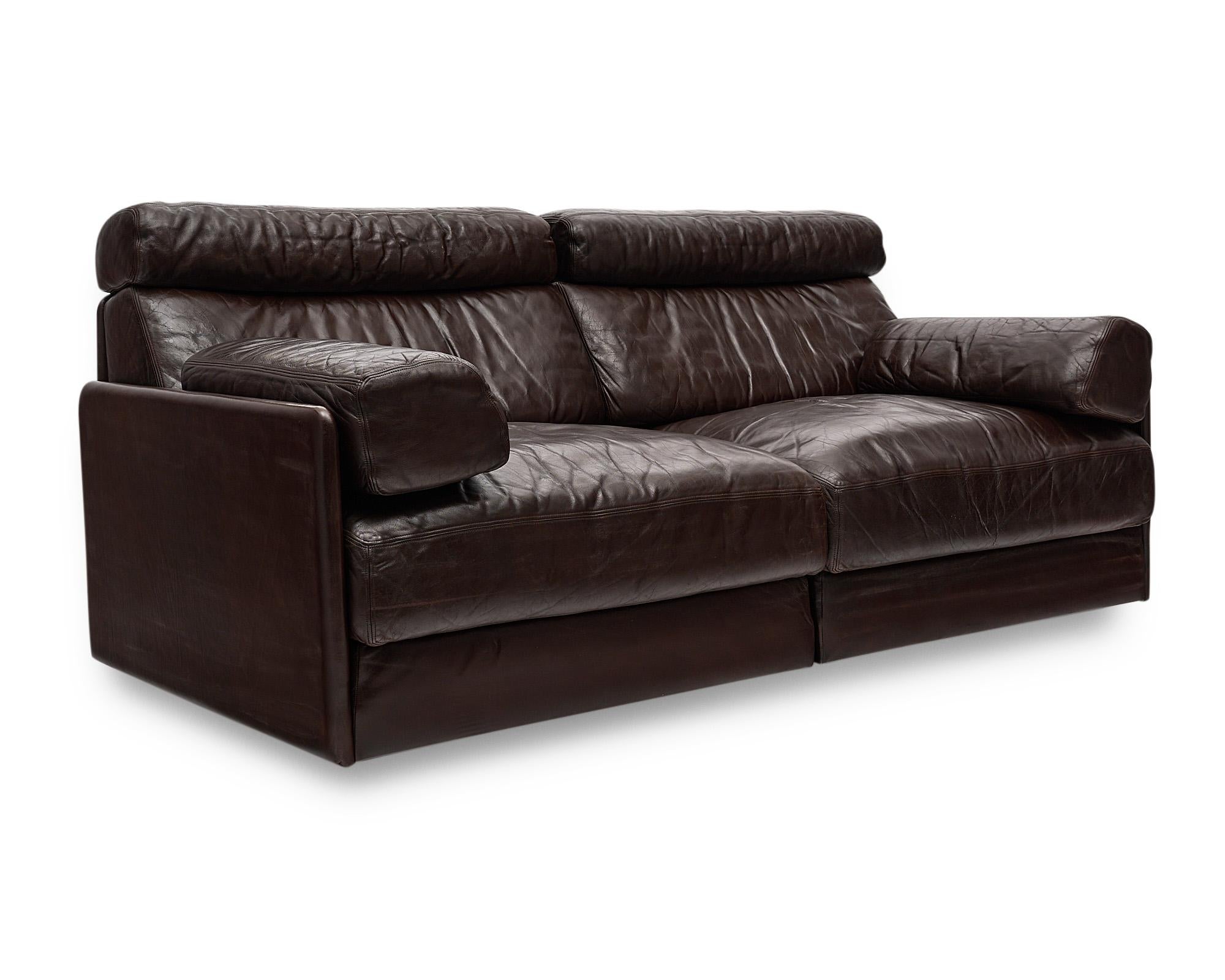 thick leather couch