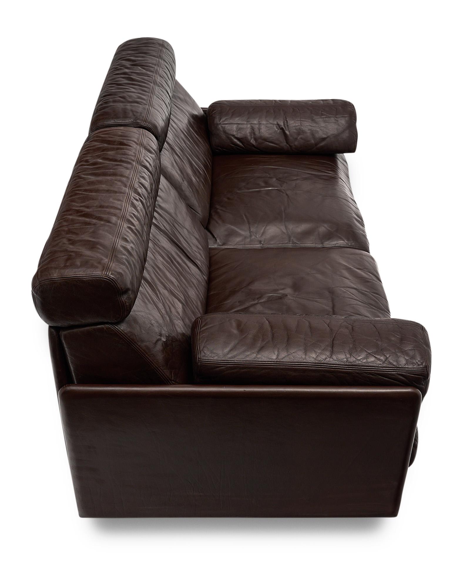 DeSede DS 76 Vintage-Sofa aus Leder im Zustand „Gut“ im Angebot in Austin, TX
