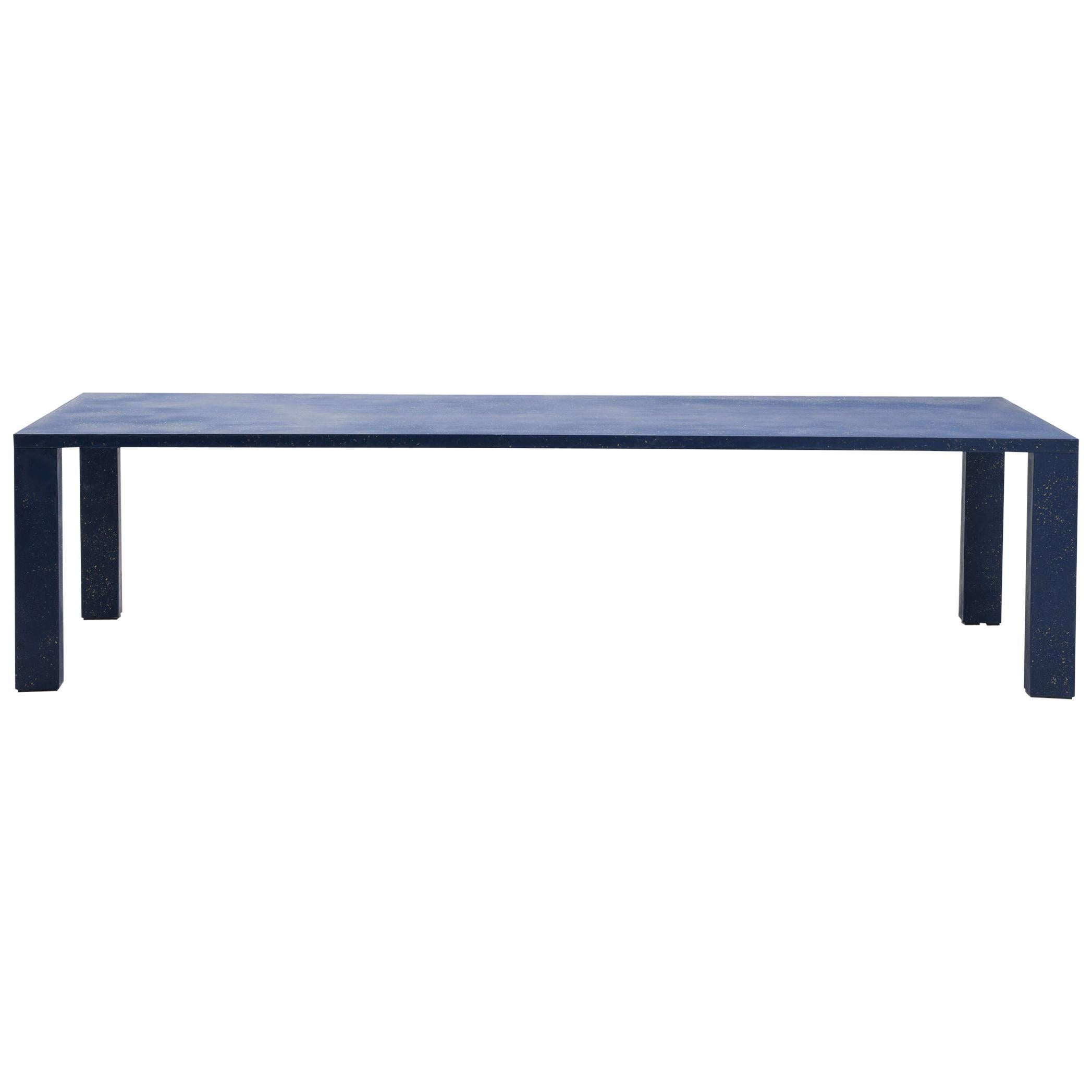 De Sede DS-777 Large Dining Table in Lapislazuli Stone by Bruno Fattorini For Sale