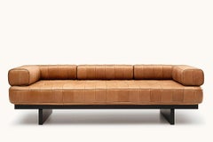 De Sede DS 80 Three-Seat Sofa in Nougat Upholstery by De Sede Design Team