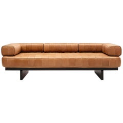 De Sede DS 80 Three-Seat Sofa in Nougat Upholstery by De Sede Design Team