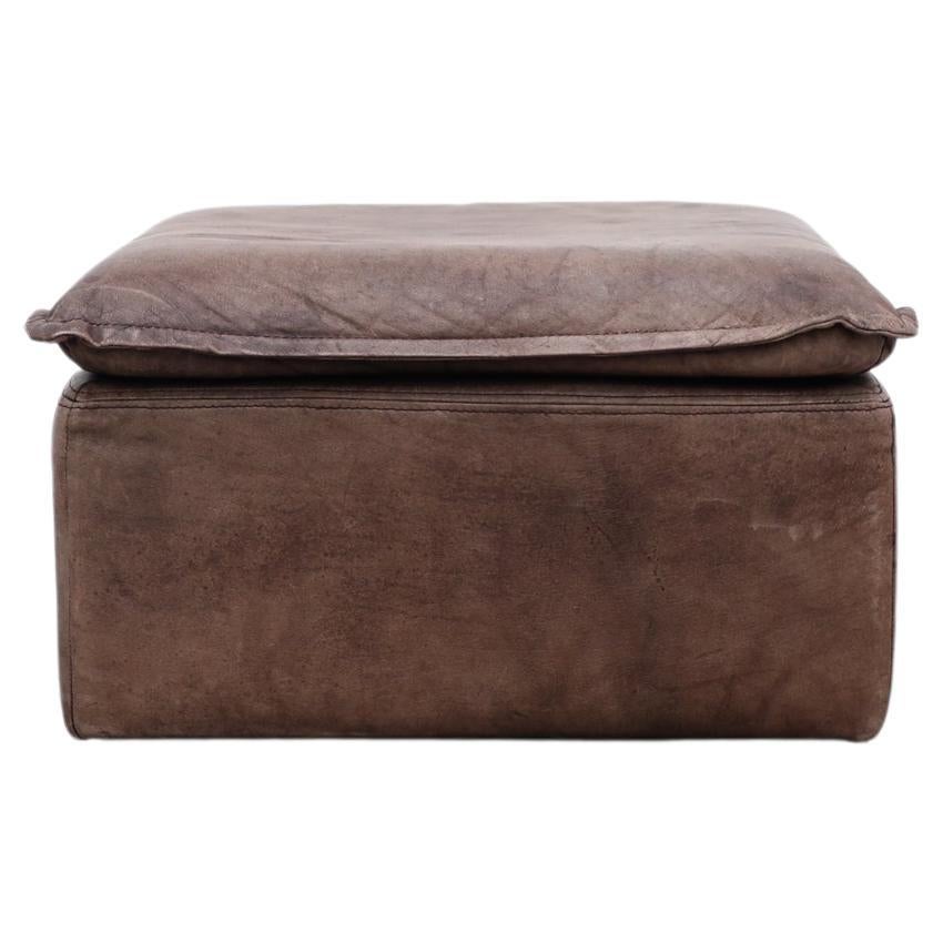 DeSede DS11 Style Leather Patchwork Ottoman for Lanser, Germany For Sale