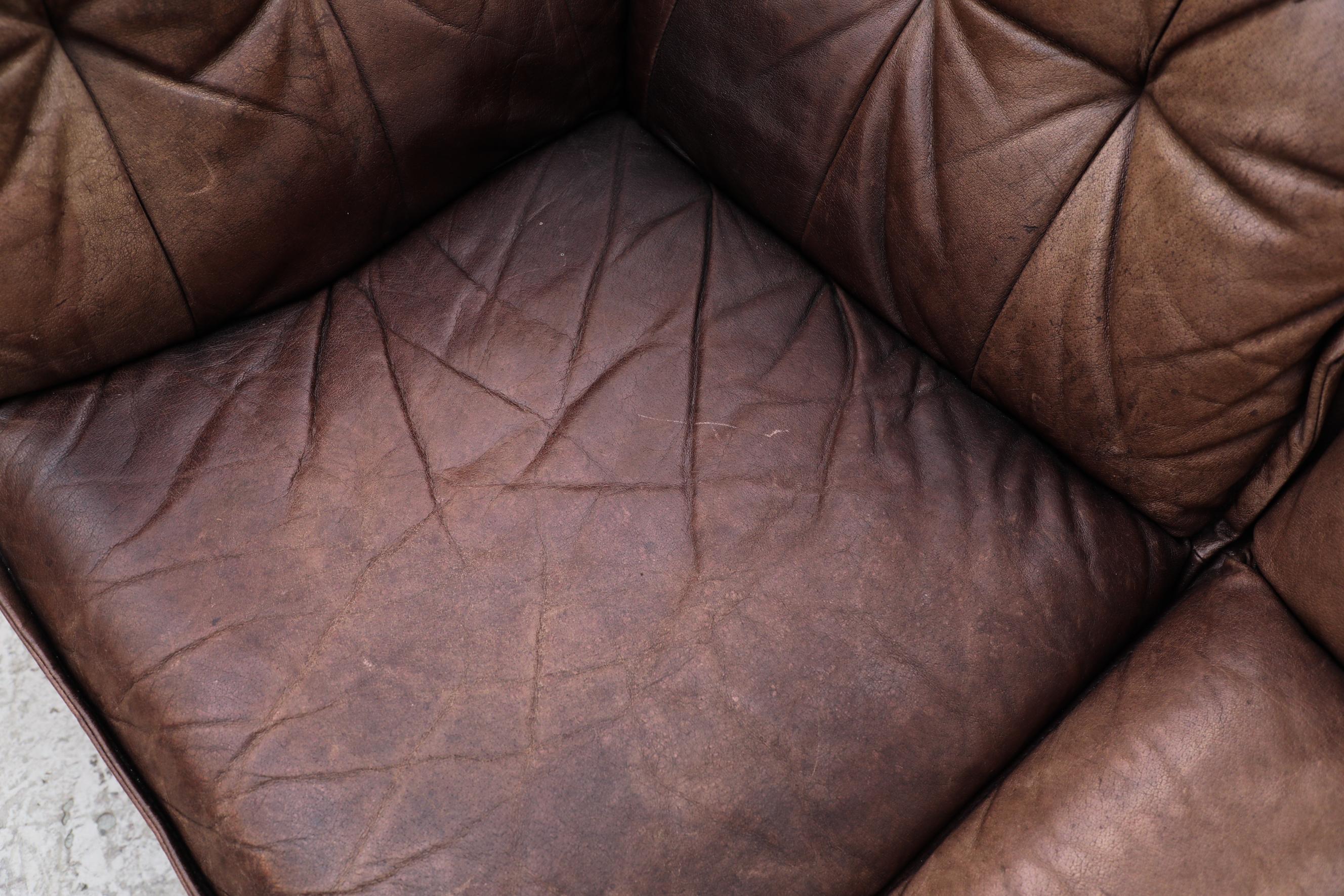 DeSede DS11 Style Canapé sectionnel en cuir Brown Patchwork par Laauser, Allemagne en vente 9