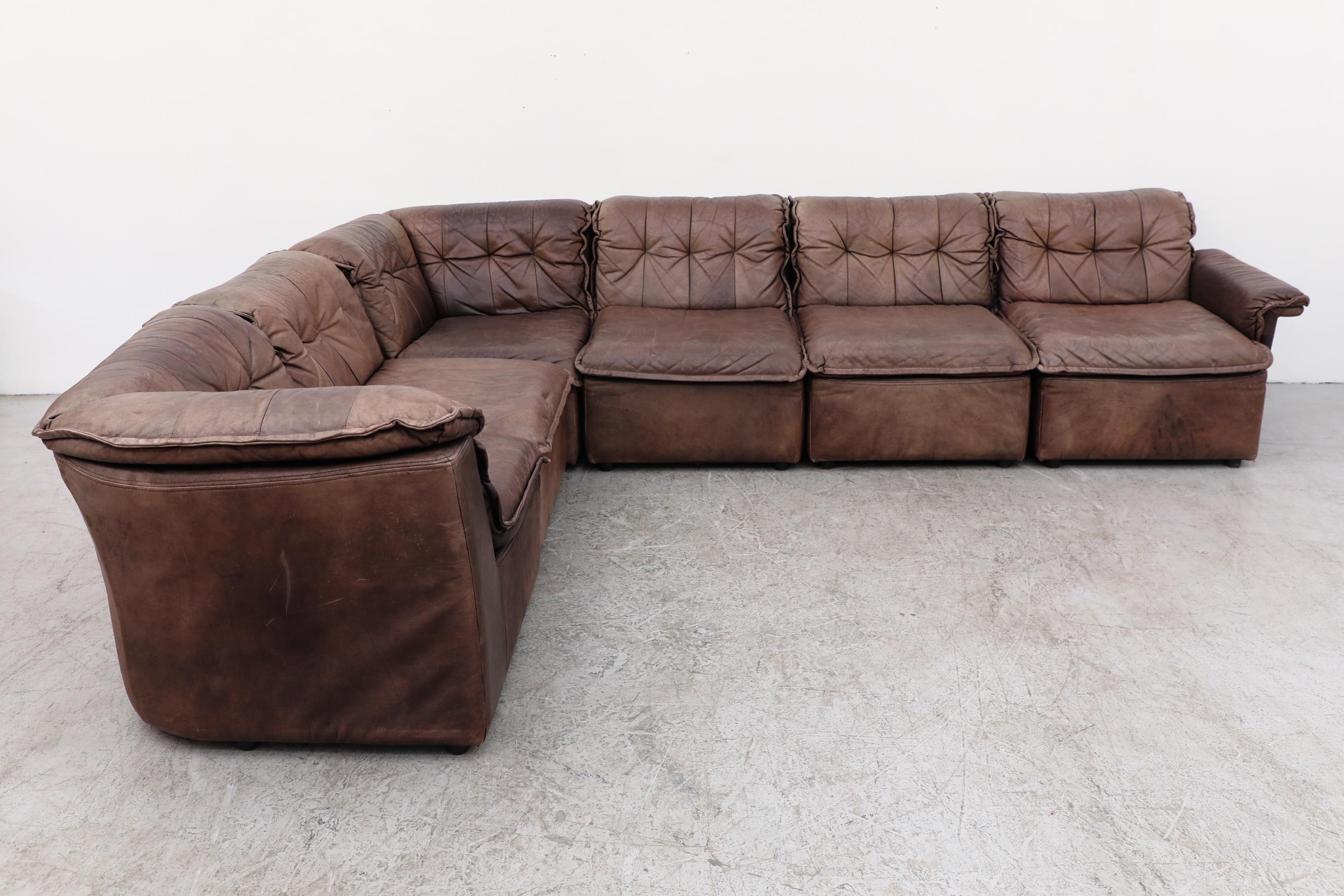 cream leather loveseat