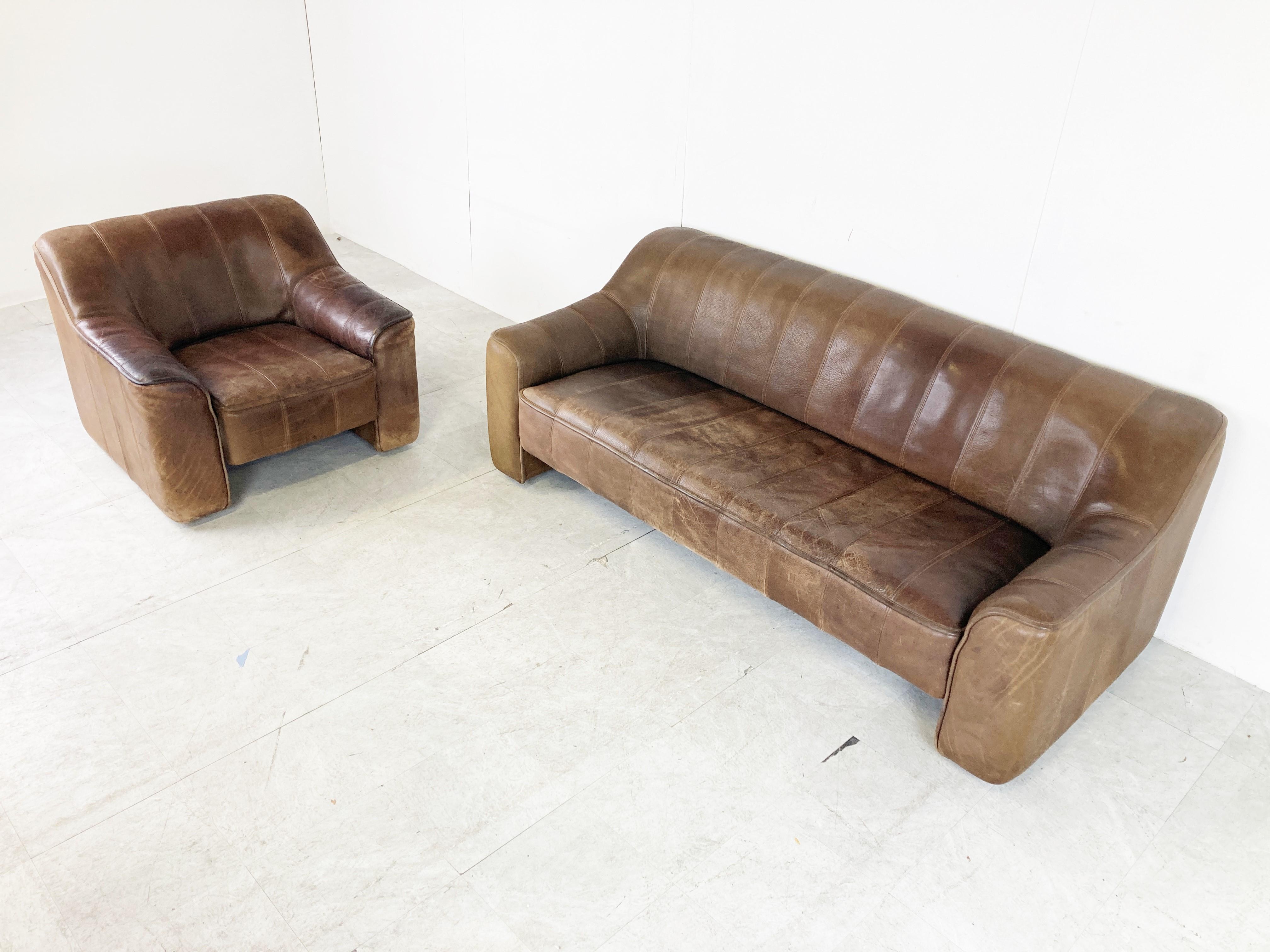 Desede DS44 Sofa Set, 1960s In Good Condition In HEVERLEE, BE