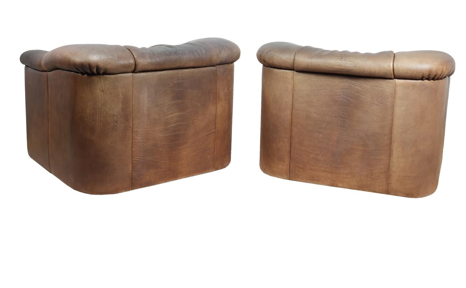 DeSede DS45 Chairs in Brown Neck Leather 1