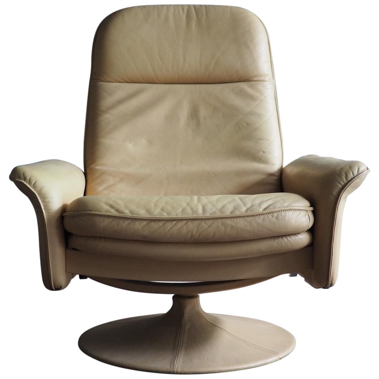 Desede DS50 Executive Lounge Chair, Cream Leather, 1960s