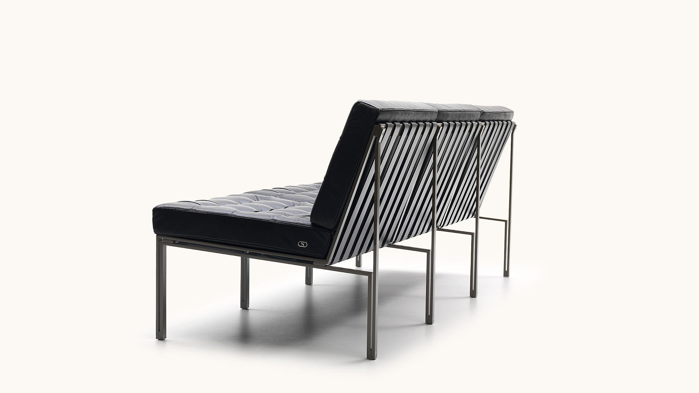 De Sede KT-221 Dreisitziges Sofa mit schwarzer Polsterung von Kurt Thut (Moderne) im Angebot