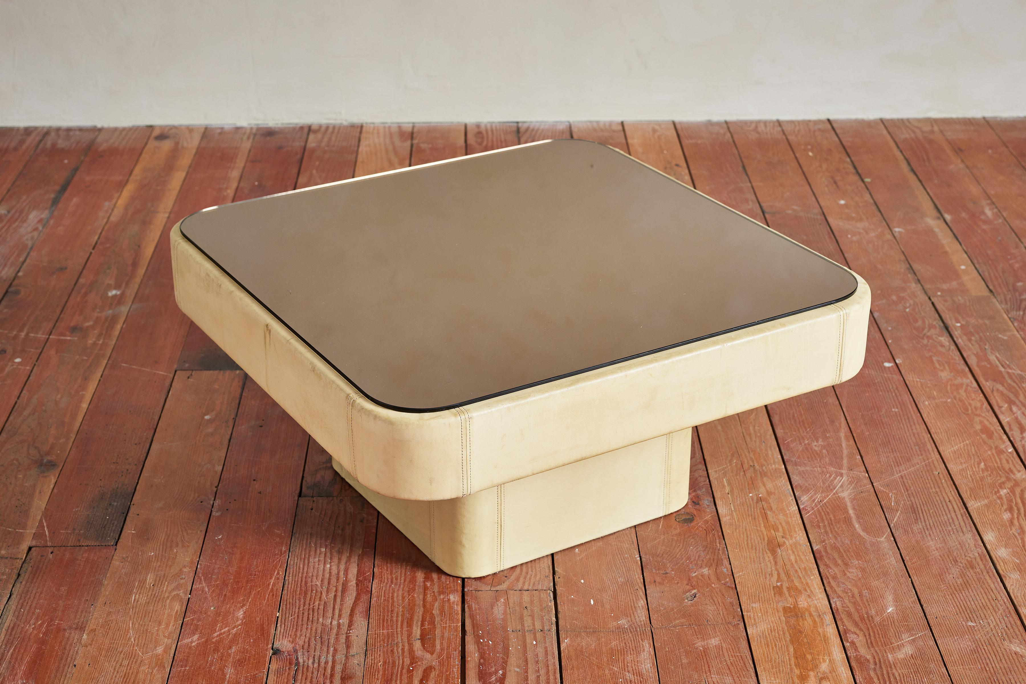 Swiss Desede Leather Coffee Table