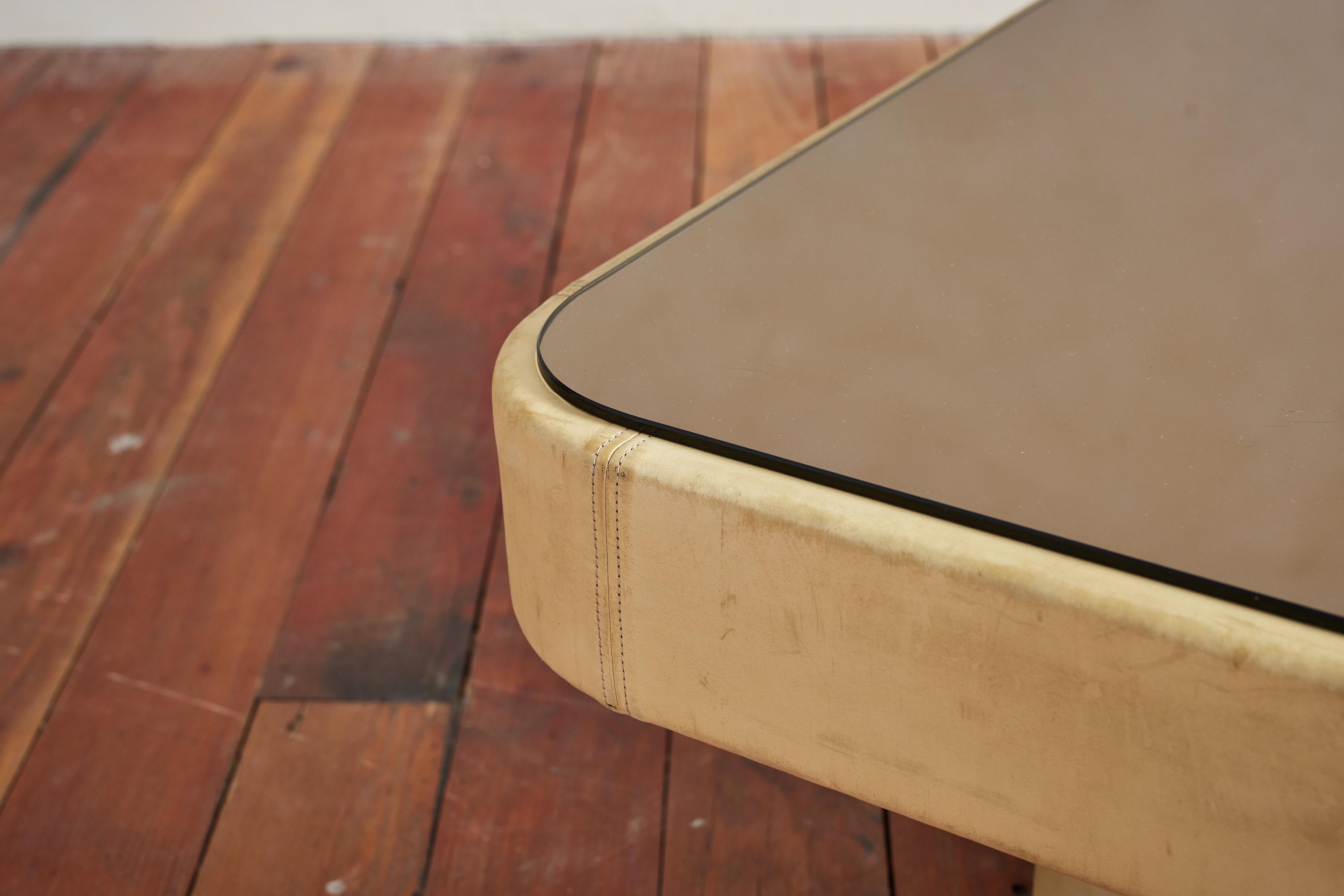 Mid-20th Century Desede Leather Coffee Table