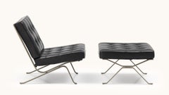 De Sede RH-301 Ottoman in Black Upholstery by Robert Haussmann