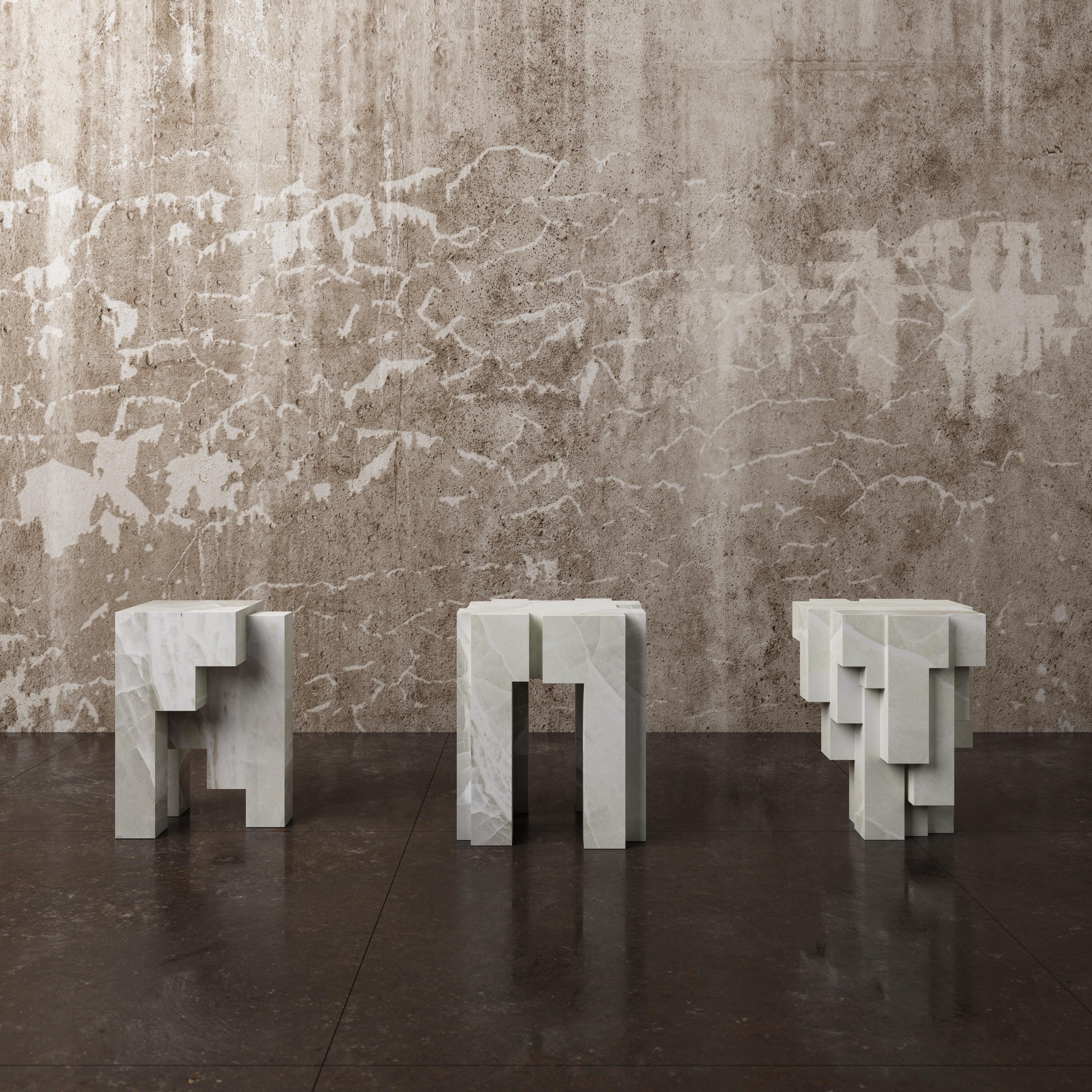 Moderne Tabouret sculpté Deseo n°2 de Pietro Franceschini en vente