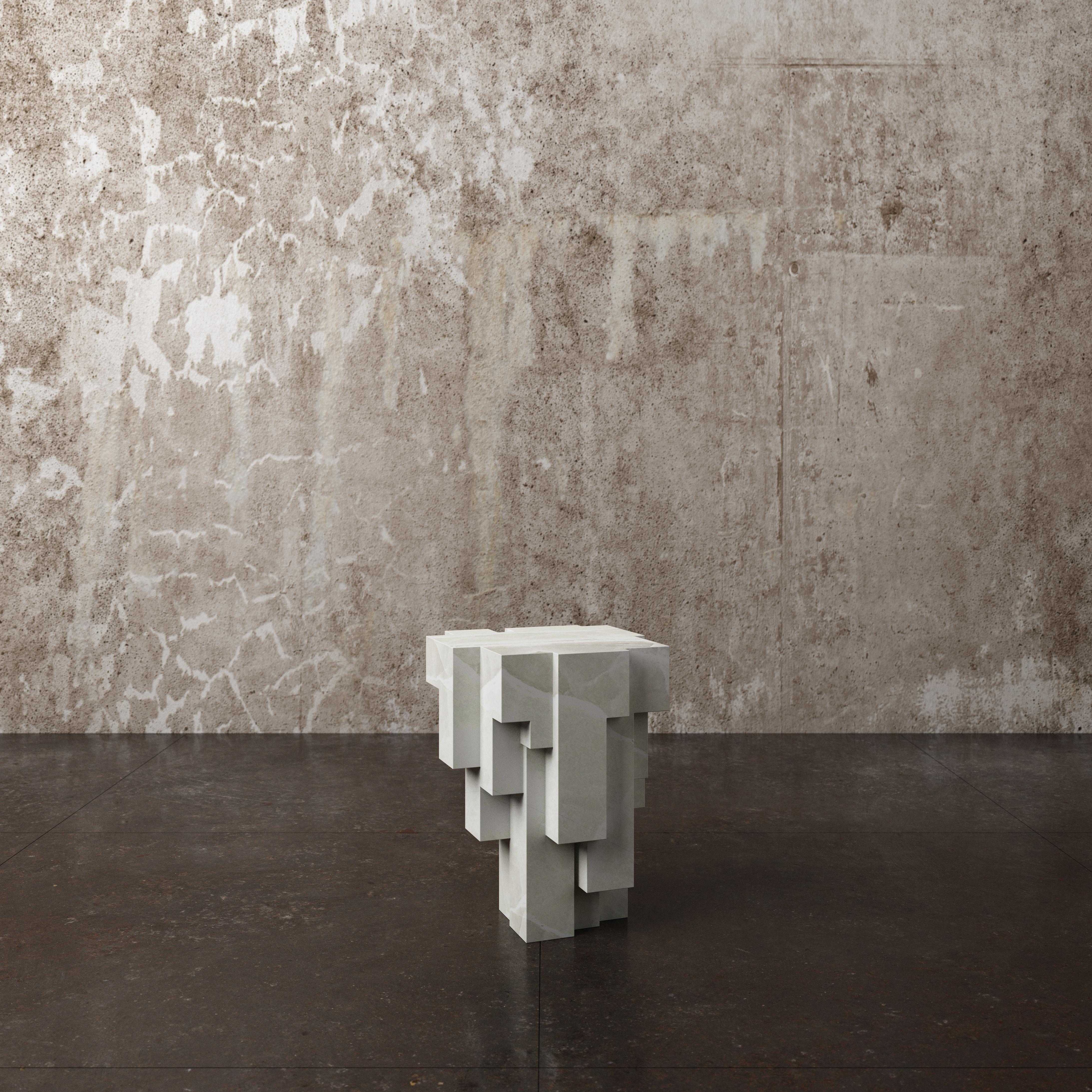 Deseo No.3 sculpted side stool by Pietro Franceschini
Sold exclusively by Galerie Philia
Materials: White Onyx
Dimensions: W 36cm, L 35cm, H 45cm
Origin: Italy (Carrara)
Manufacturer: Corsanini SRL
Available in other marbles.

Pietro