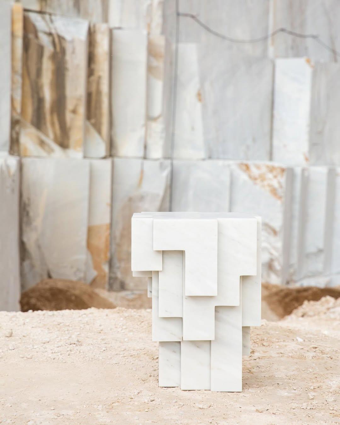 XXIe siècle et contemporain Tabouret sculpté Deseo n°3 de Pietro Franceschini en vente