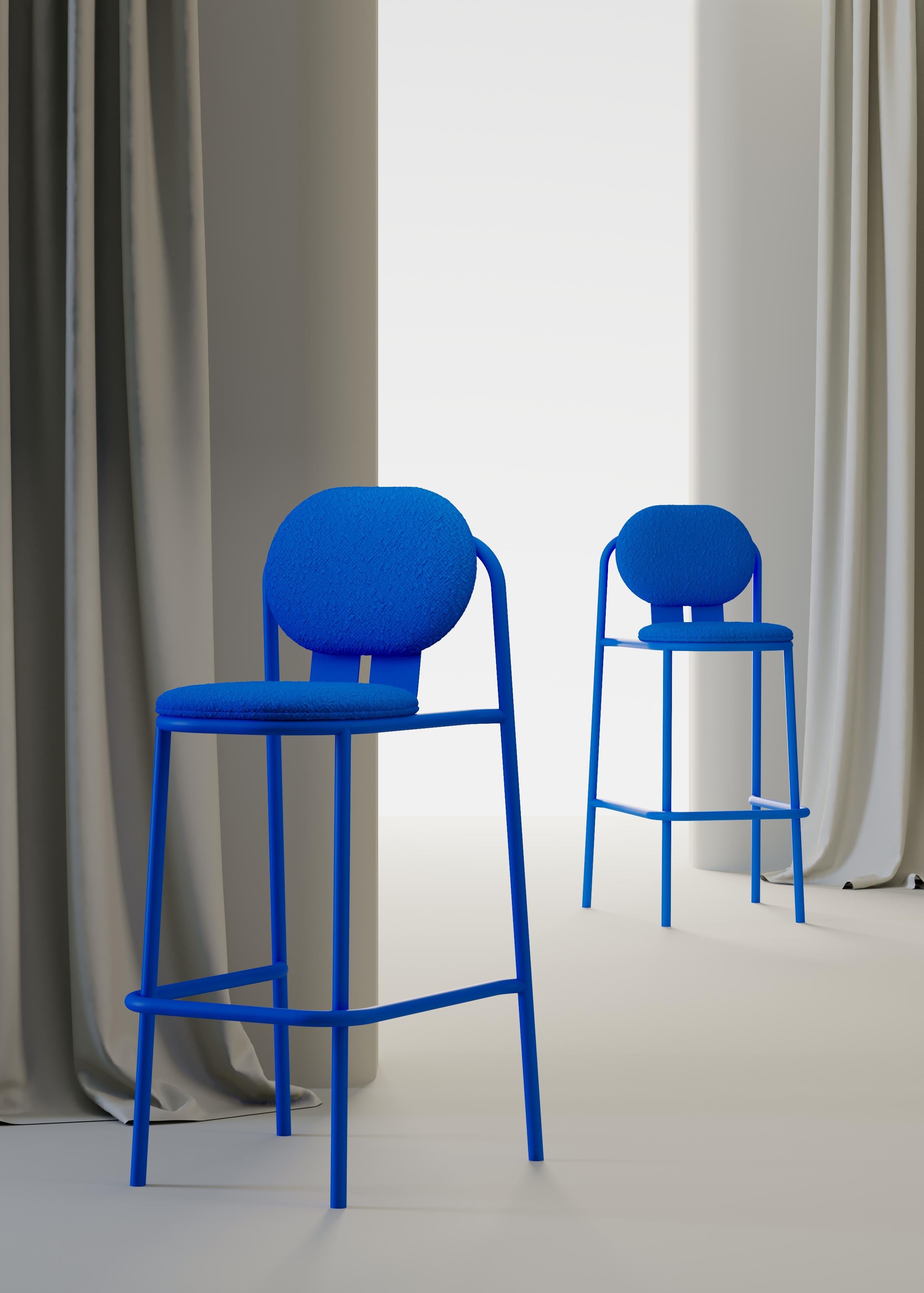 Moderne Tabouret de bar en aluminium avec assise souple Joyf en vente