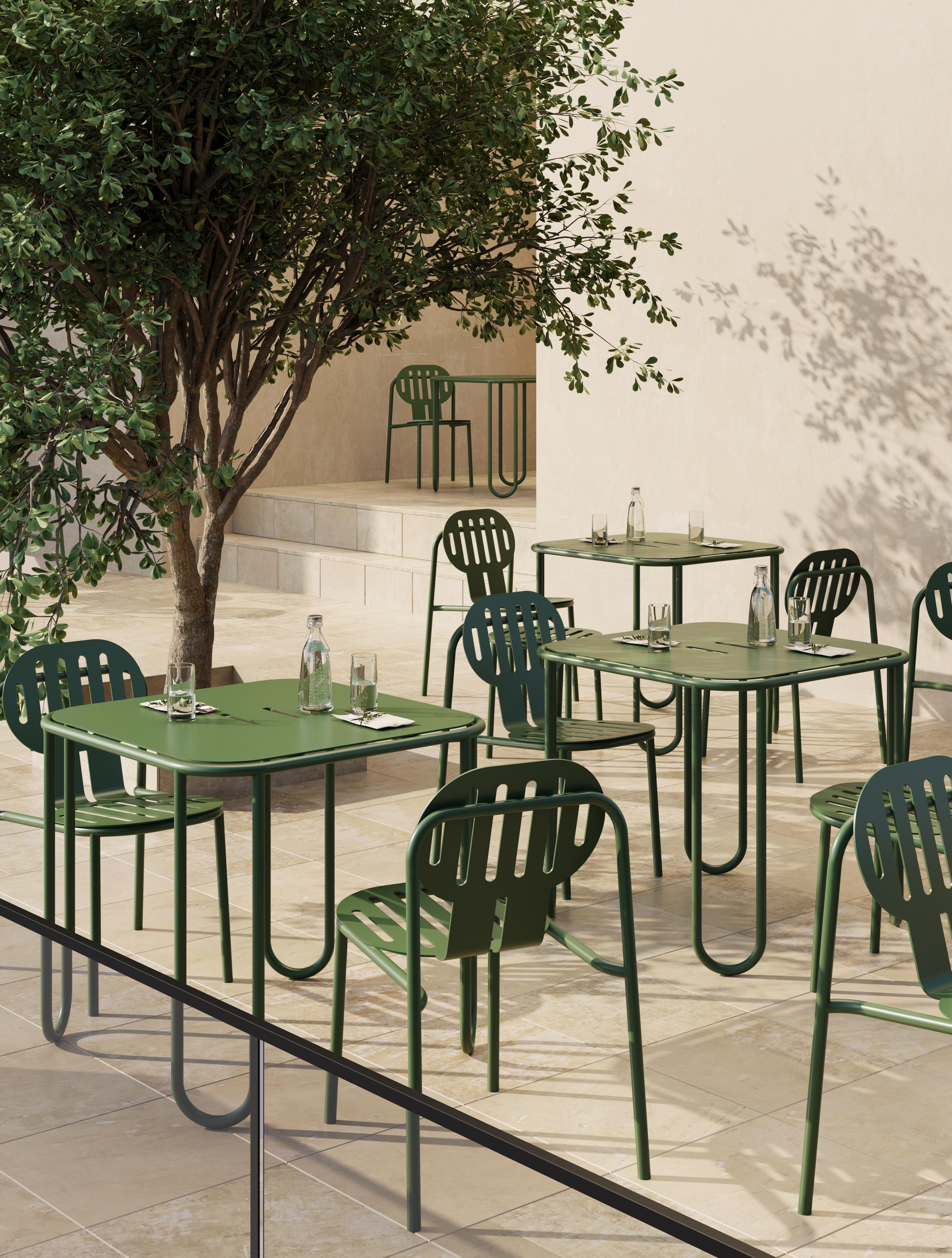 Moderno Sgabello da banco Desert in alluminio con seduta in metallo di Joyf in vendita