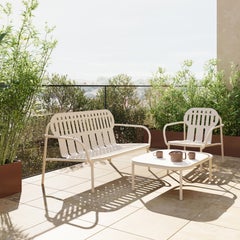 Desert aluminum large coffee table with recycled plastic tabletop by Joyf