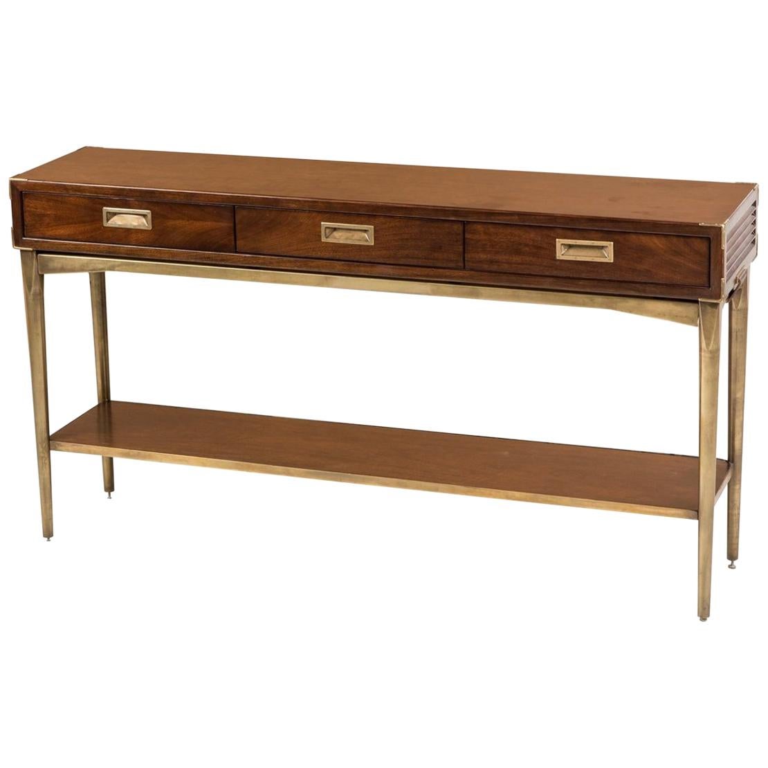 Vintage Brass Console at 1stDibs