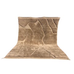DESERT DUNES Tapis en laine berbère Moderne Tissé à la main Grand Minimaliste Contemporain