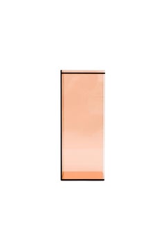 Desert Mirror Side Table in Mirrored Peach Glass
