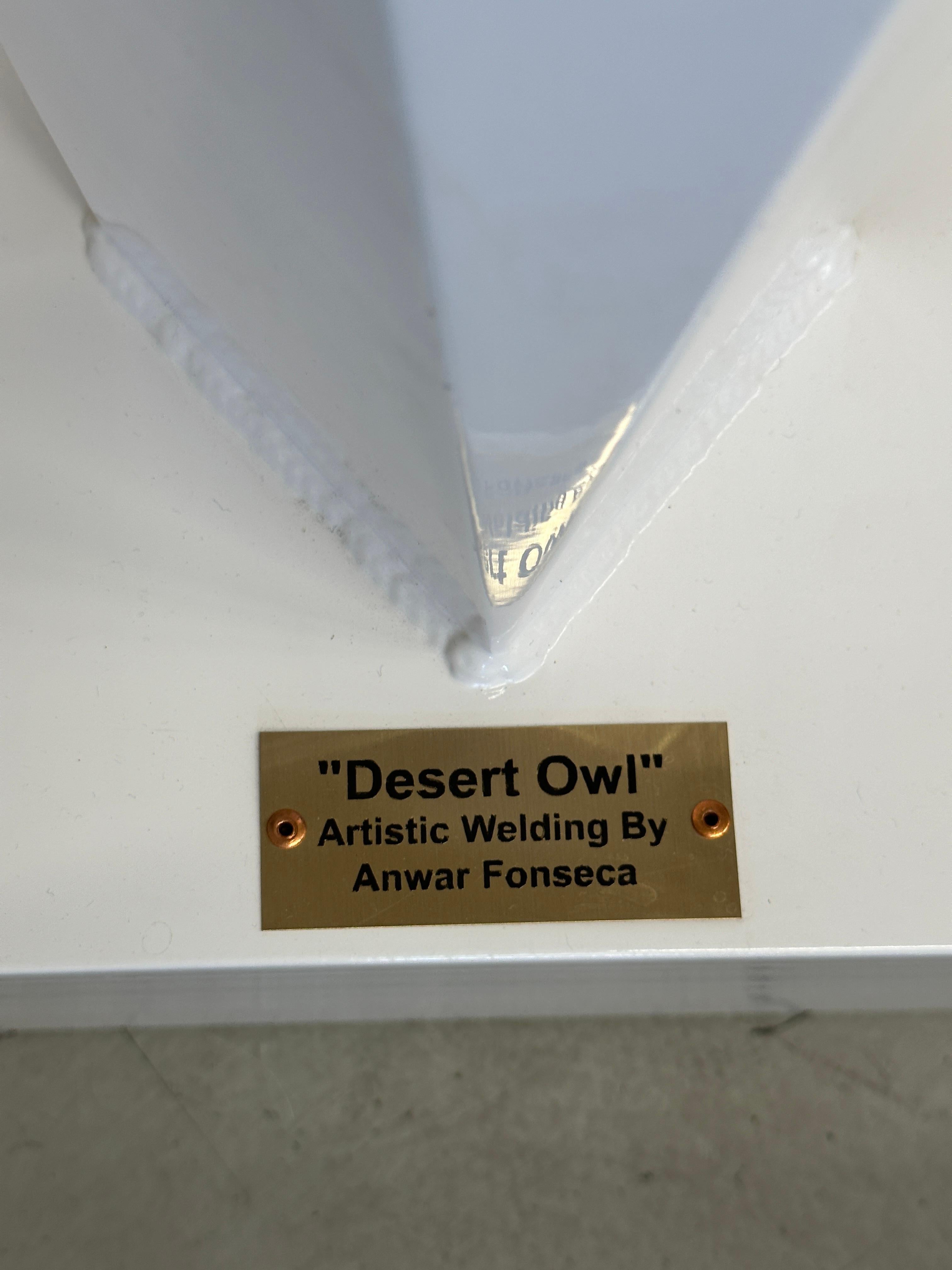 “Desert Owl” Abstract Sculpture by noted Palm Spring Artist Anwar Fonseca For Sale 1