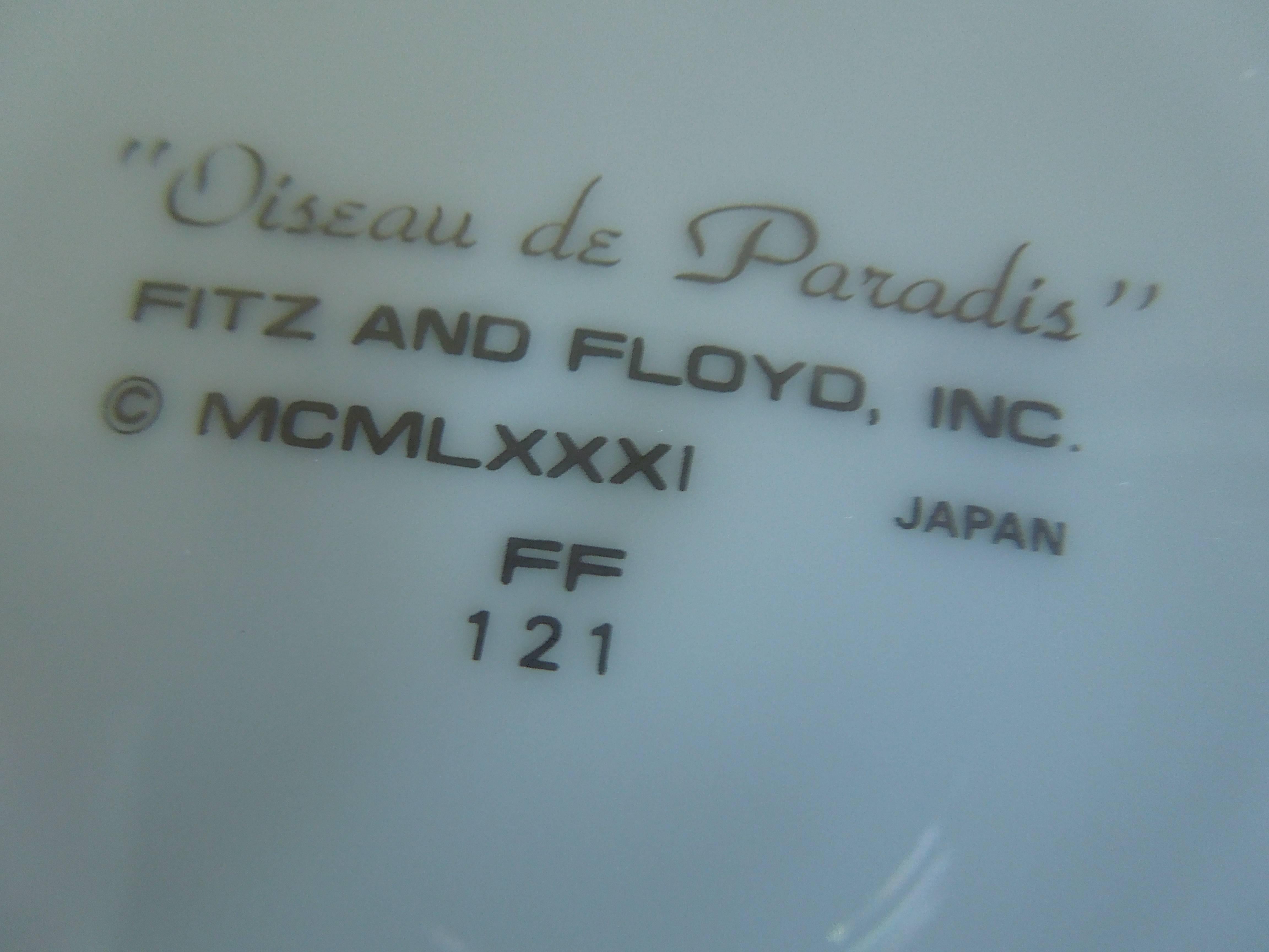 Japanese  Desert Plates by Fitz and Floyd, 1981 Set of Ten 